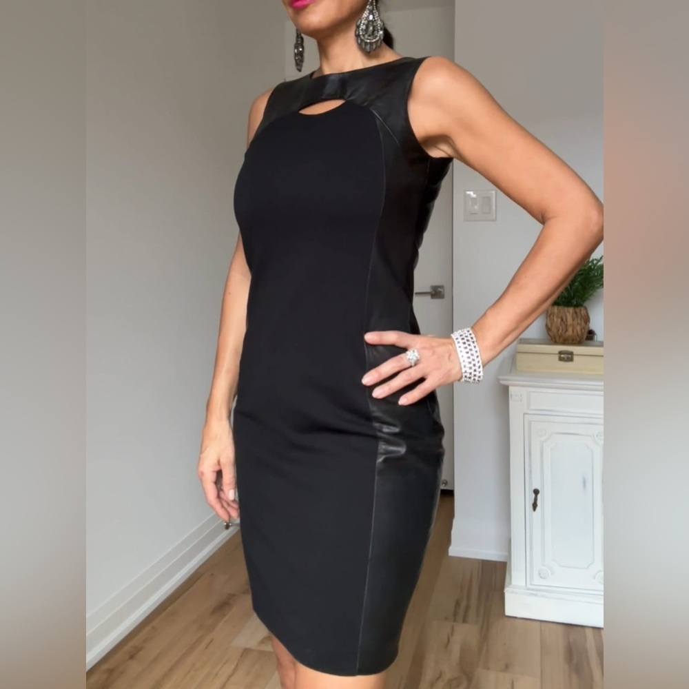 Danier Black Leather Sheath Dress